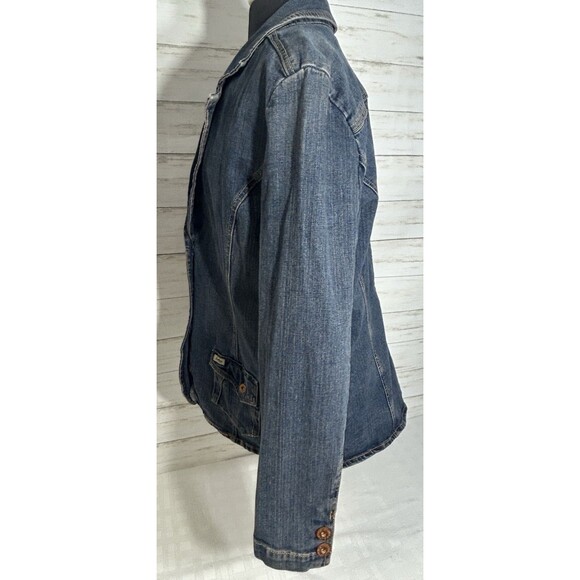 Levis Strauss Jean Jacket XL Womens Denim 3 Button Blazer Chore Coat Barn vtg. - Picture 6 of 15
